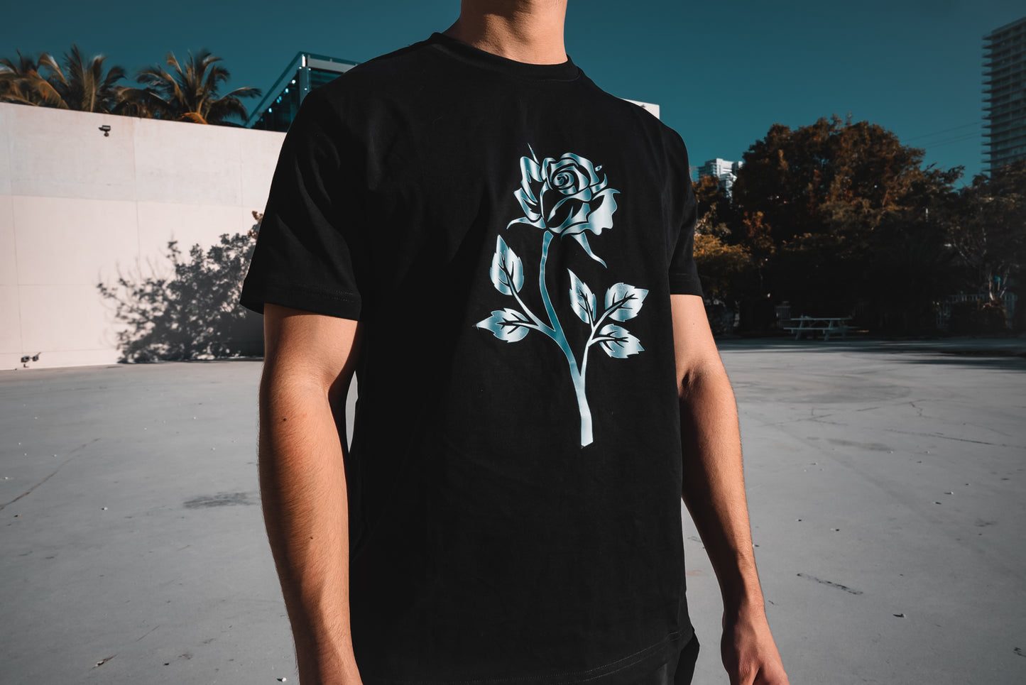 Sky Blue Rose Men's T Shirt